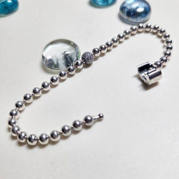 Authentic Pandora ALE 925 Sterling Silver Beads & Pave Bracelet CZs - Picture 6 of 6
